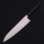 Gyuto Silver Steel #3 Damascus Buffalo Ebony Handle 240mm (9.4”)-[Musashi]-[Japanese-Kitchen-Knives]