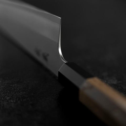 Gyuto Silver Steel #3 Kasumi Buffalo Walnut Handle 210mm (8.3”)-[Musashi]-[Japanese-Kitchen-Knives]