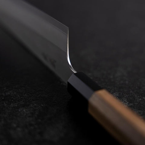 Gyuto Silver Steel #3 Kasumi Buffalo Walnut Handle 240mm (9.4”)-[Musashi]-[Japanese-Kitchen-Knives]