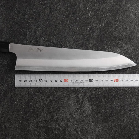 Gyuto Silver Steel #3 Kasumi Buffalo Walnut Handle 240mm (9.4”)-[Musashi]-[Japanese-Kitchen-Knives]
