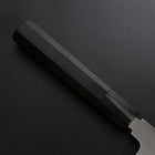 Gyuto Silver Steel #3 Mirror Honyaki Buffalo Ebony Handle 210mm (8.3”)-[Musashi]-[Japanese-Kitchen-Knives]