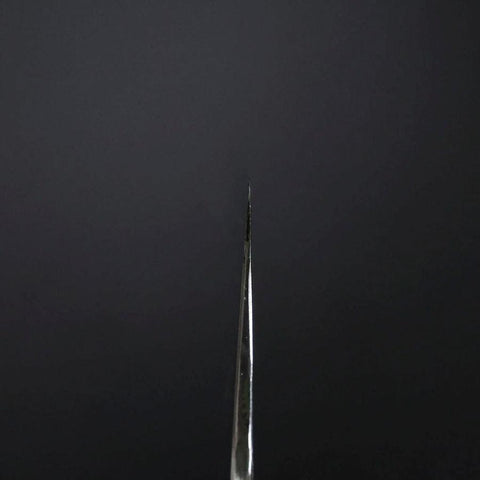 Gyuto Silver Steel #3 Mirror Honyaki Buffalo Ebony Handle 240mm (9.4”)-[Musashi]-[Japanese-Kitchen-Knives]