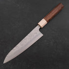 Gyuto Silver Steel #3 Nashiji Maple Walnut Handle 180mm (7”)-[Musashi]-[Japanese-Kitchen-Knives]