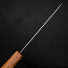 Gyuto Silver Steel #3 Nashiji Oak Handle 180mm (7”)-[Musashi]-[Japanese-Kitchen-Knives]