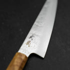 Gyuto Silver Steel #3 Nashiji Olive Handle 150mm (5.9”)-[Musashi]-[Japanese-Kitchen-Knives]