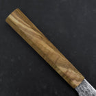 Gyuto Silver Steel #3 Nashiji Olive Handle 150mm (5.9”)-[Musashi]-[Japanese-Kitchen-Knives]