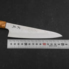 Gyuto Silver Steel #3 Nashiji Olive Handle 150mm (5.9”)-[Musashi]-[Japanese-Kitchen-Knives]