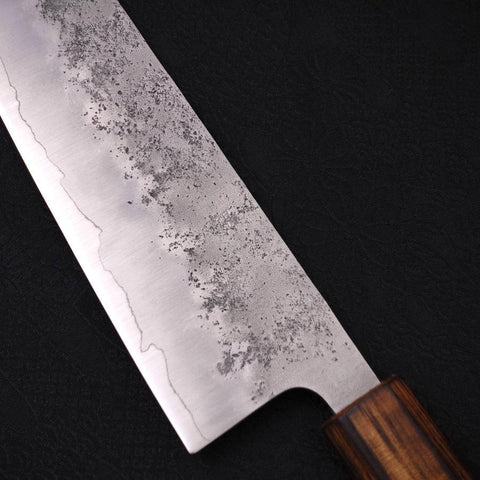 Gyuto Silver Steel #3 Nashiji Sumi Urushi Handle 240mm (9.4”)-[Musashi]-[Japanese-Kitchen-Knives]