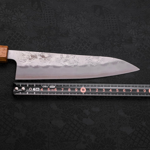 Gyuto Silver Steel #3 Nashiji Yaki Urushi Handle 180mm (7”)-[Musashi]-[Japanese-Kitchen-Knives]