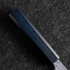Gyuto Silver Steel #3 Nawame Damascus Dark Blue Urushi Handle 210mm (8.3”)-[Musashi]-[Japanese-Kitchen-Knives]