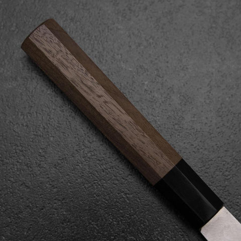 Gyuto Silver Steel #3 Polished Buffalo Walnut Handle 210mm (8.3”)-[Musashi]-[Japanese-Kitchen-Knives]