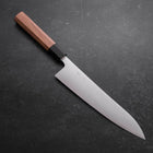 Gyuto Silver Steel #3 Polished Walnut Handle 210mm (8.3”)-[Musashi]-[Japanese-Kitchen-Knives]