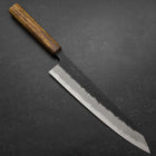 Gyuto Stainless Clad Blue Super Kurouchi Nashiji Sumi Urushi Handle 240mm (9.4”)-[Musashi]-[Japanese-Kitchen-Knives]