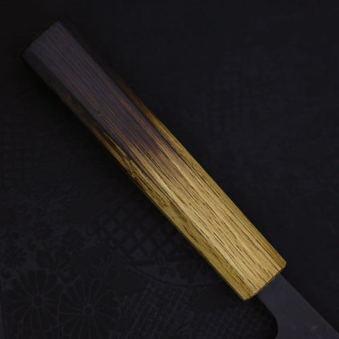 Gyuto Stainless Clad Blue Super Kurouchi Nashiji Yaki Urushi Handle 240mm (9.4”)-[Musashi]-[Japanese-Kitchen-Knives]
