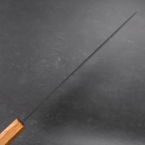 Gyuto Stainless Clad Blue Super Kurouchi Tsuchime Yaki Urushi Handle 240mm (9.4”)-[Musashi]-[Japanese-Kitchen-Knives]