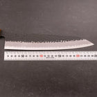 Gyuto Stainless Clad Blue Super Kurouchi Tsuchime Yaki Urushi Handle 240mm (9.4”)-[Musashi]-[Japanese-Kitchen-Knives]