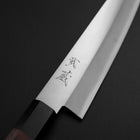 Gyuto Stainless Clad Blue Super Polished Shitan Handle 180mm (7”)-[Musashi]-[Japanese-Kitchen-Knives]