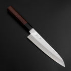 Gyuto Stainless Clad Blue Super Polished Shitan Handle 180mm (7”)-[Musashi]-[Japanese-Kitchen-Knives]