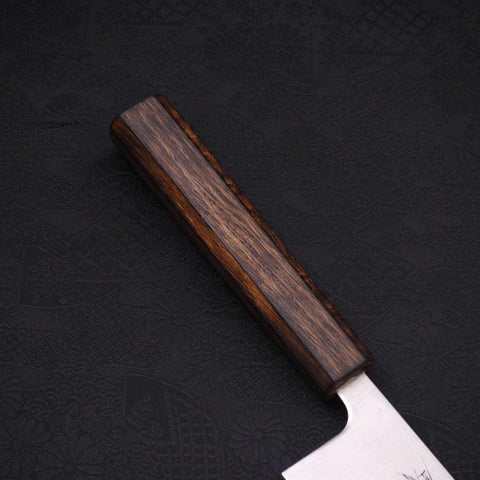 Gyuto Stainless Clad Blue Super Polished Sumi Urushi Handle 240mm (9.4”)-[Musashi]-[Japanese-Kitchen-Knives]