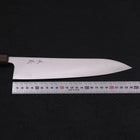 Gyuto Stainless Clad Blue Super Polished Sumi Urushi Handle 240mm (9.4”)-[Musashi]-[Japanese-Kitchen-Knives]