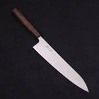 Gyuto Stainless Clad Blue Super Polished Sumi Urushi Handle 240mm (9.4”)-[Musashi]-[Japanese-Kitchen-Knives]