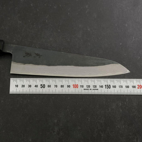 Gyuto V-Toku 2 Kurouchi Damascus Buffalo Ebony Handle 185mm (7.3”)-[Musashi]-[Japanese-Kitchen-Knives]