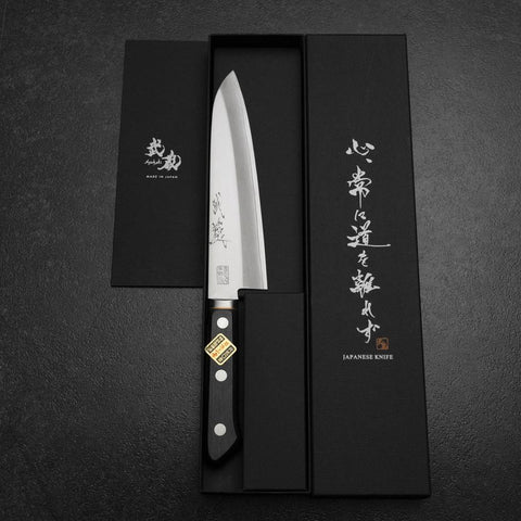 Gyuto VG-1 Polished Western Copper Inlay Handle 180mm (7”)-[Musashi]-[Japanese-Kitchen-Knives]