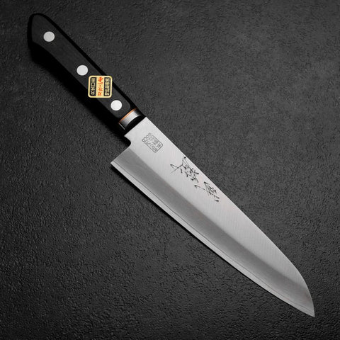 Gyuto VG-1 Polished Western Copper Inlay Handle 180mm (7”)-[Musashi]-[Japanese-Kitchen-Knives]