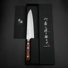 Gyuto VG-1 Polished Western Mahogany Handle 180mm (7”)-[Musashi]-[Japanese-Kitchen-Knives]