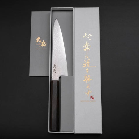 Gyuto VG-10 Damascus Ashwood Handle 150mm (5.9”)-[Musashi]-[Japanese-Kitchen-Knives]