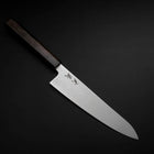 Gyuto VG-10 Damascus Ashwood Handle 195mm (7.7”)-[Musashi]-[Japanese-Kitchen-Knives]