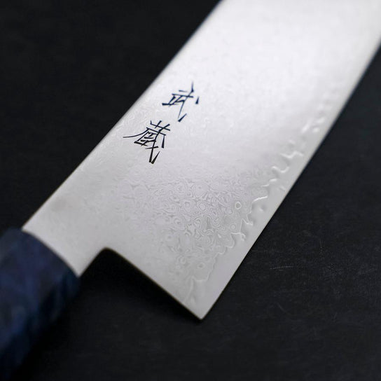 Gyuto VG-10 Damascus Blue Birch Handle 210mm (8.3”)