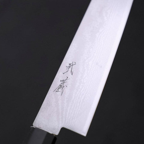 Gyuto VG-10 Damascus Buffalo Ebony Handle 210mm (8.3”)-[Musashi]-[Japanese-Kitchen-Knives]