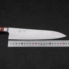 Gyuto VG-10 Damascus Mahogany Handle 210mm (8.3”)-[Musashi]-[Japanese-Kitchen-Knives]