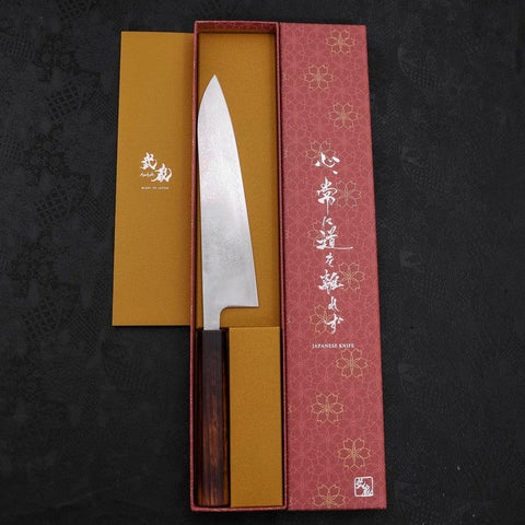 Gyuto VG-10 Damascus Sumi Urushi Handle 210mm (8.3”)-[Musashi]-[Japanese-Kitchen-Knives]