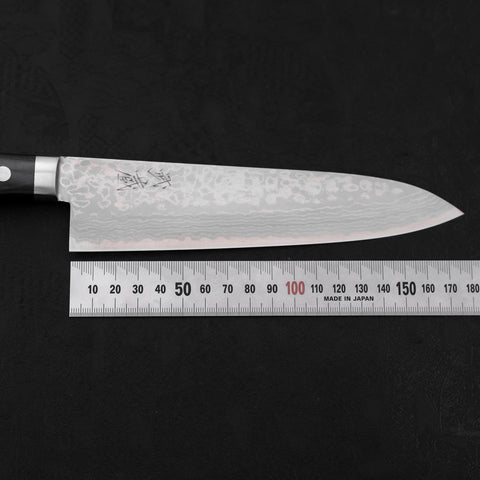 Gyuto VG-10 Damascus Western Black Handle 180mm (7”)-[Musashi]-[Japanese-Kitchen-Knives]