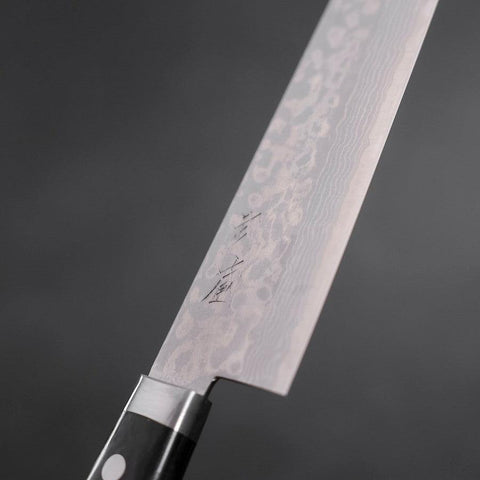 Gyuto VG-10 Damascus Western Dark Handle 180mm (7”)-[Musashi]-[Japanese-Kitchen-Knives]