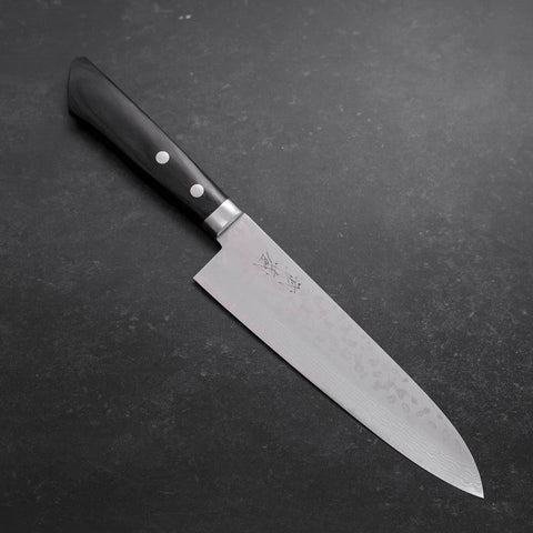 Gyuto VG-10 Damascus Western Dark Handle 180mm (7”)-[Musashi]-[Japanese-Kitchen-Knives]