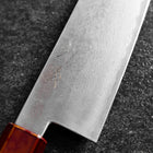 Gyuto VG-10 Damascus Yamanaka Red Urushi Handle 210mm (8.3”)-[Musashi]-[Japanese-Kitchen-Knives]