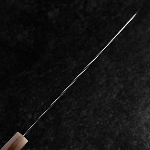 Gyuto VG-10 Mirror Tsuchime Damascus Dark Pink Buffalo Maple Handle 240mm (9.4”)-[Musashi]-[Japanese-Kitchen-Knives]