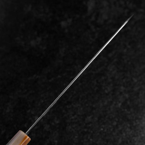 Gyuto VG-10 Mirror Tsuchime Damascus Light Pink Buffalo Maple Handle 210mm (8.3”)-[Musashi]-[Japanese-Kitchen-Knives]