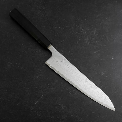 Gyuto VG-10 Nickel Damascus Buffalo Ebony Handle 210mm (8.3”)-[Musashi]-[Japanese-Kitchen-Knives]