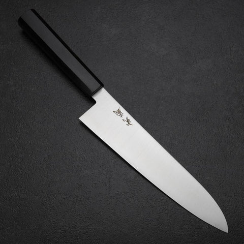 Gyuto VG-10 Polished Ebony Handle 205mm (8.1”)-[Musashi]-[Japanese-Kitchen-Knives]