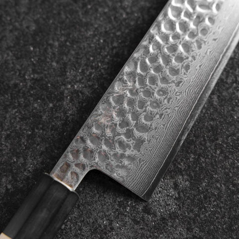 Gyuto VG-10 Tsuchime Damascus Buffalo Magnolia Handle 210mm (8.3”)-[Musashi]-[Japanese-Kitchen-Knives]