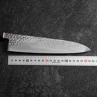 Gyuto VG-10 Tsuchime Damascus Buffalo Magnolia Handle 210mm (8.3”)-[Musashi]-[Japanese-Kitchen-Knives]