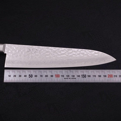 Gyuto VG-10 Tsuchime Damascus Western Black Handle 210mm (8.3”)-[Musashi]-[Japanese-Kitchen-Knives]