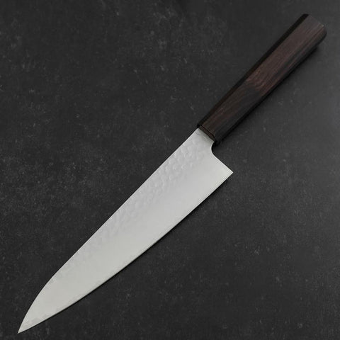 Gyuto VG-10 Tsuchime Ebony Handle 200mm (7.9”)-[Musashi]-[Japanese-Kitchen-Knives]