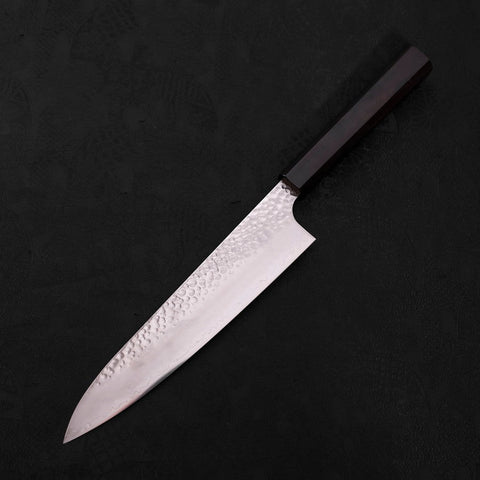 Gyuto VG-10 Tsuchime Ebony Handle 210mm (8.3”)-[Musashi]-[Japanese-Kitchen-Knives]