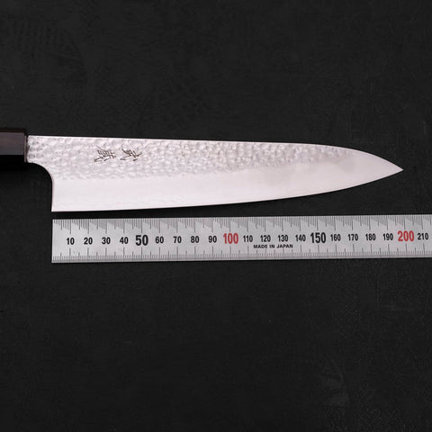Gyuto VG-10 Tsuchime Ebony Handle 210mm (8.3”)-[Musashi]-[Japanese-Kitchen-Knives]
