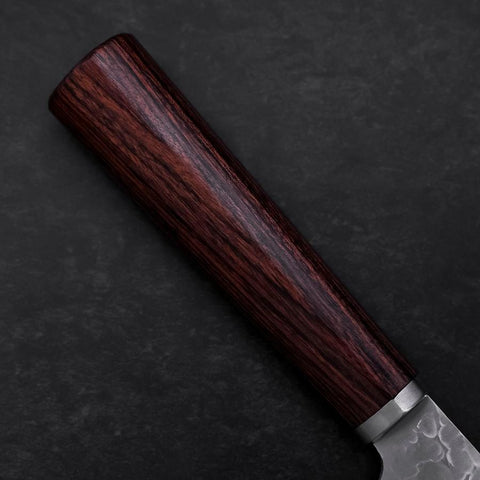 Gyuto VG-10 Tsuchime Oval Mahogany Handle 200mm (7.9”)-[Musashi]-[Japanese-Kitchen-Knives]